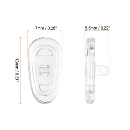 HARFINGTON 20 Pairs Eyeglass Nose Pads 5mm Thickness Silicone Anti-Slip Glasses Nose Grips Screw-in Glasses Nose Pads for Plastic Frames Glasses Sunglasses, White