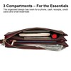 befen Genuine Leather Wristlet Clutch for Women, Multi-Pocket Phone Organizer