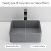 Vessel Sink 16"X12" Concrete Bathroom Sinks Rectangular Vessel Sinks for