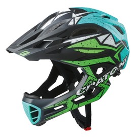 Cratoni helmets GmbH Unisex - Adult C-Maniac Pro Bicycle Helmets, Black/Lime/Turquoise, M, L/XL