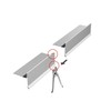 INEFA Aluminium Sheet without Waterfold, 200 cm, Silver, Gutter Sheet