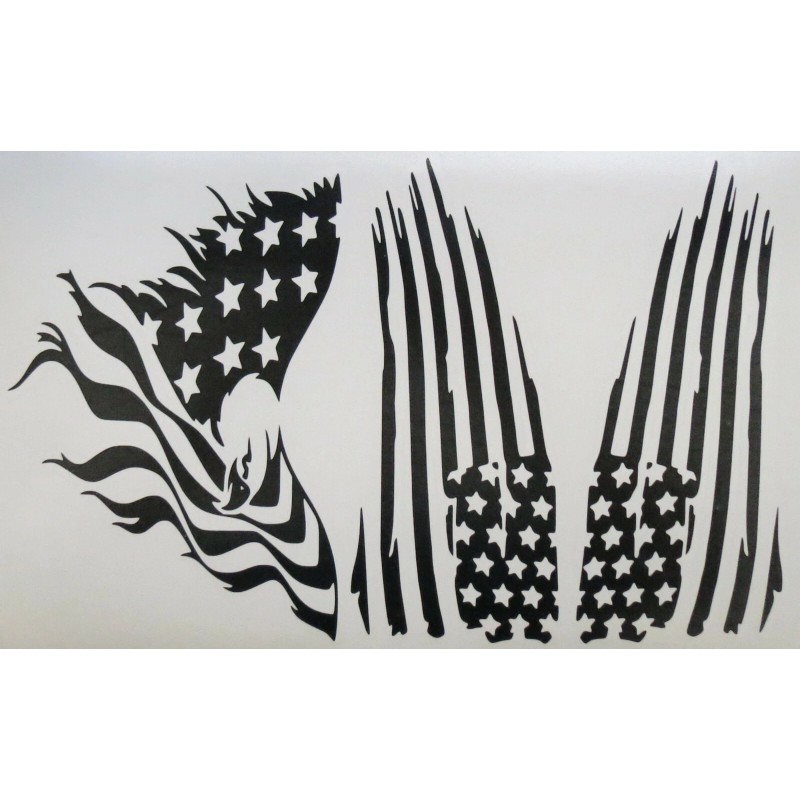 Vinyl paint masking, stencil, decal for RC bodies (Distressed Eagle