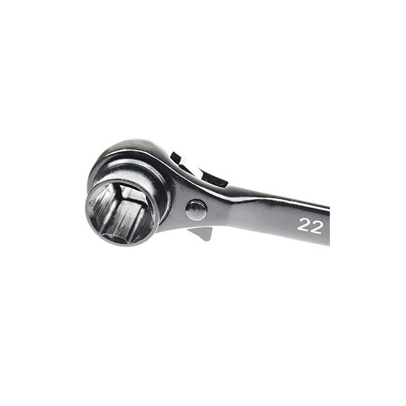 Hexagon Scaffold Podger Ratchet Spanner Ratcheting Socket Wrench Tool 19mm/22mm