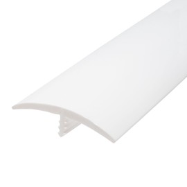 Outwater Plastic T-molding 1-5/8 Inch White Flexible Polyethylene Center Barb Tee Moulding 12 Foot Coil