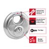Master Lock 40KADPF Round Padlock with Shielded Shackle, Stainless Steel