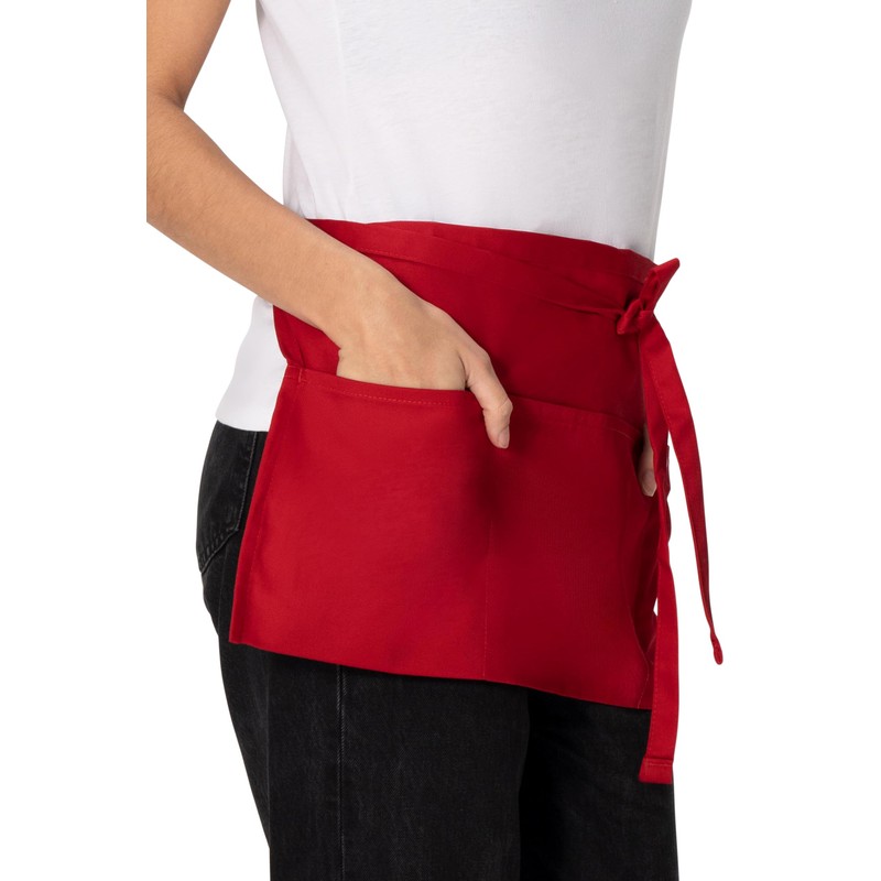 Chef Works Women's Waist Apron, Red