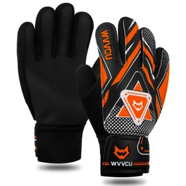 WVVOU Goalkeeper Gloves Children and Teenagers, Football Goalkeeper Gloves, Football Gloves, Double Protection, Portability, Super Hold