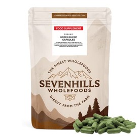 Sevenhills Wholefoods Organic Super Green Superfood Blend 200g, 40 Servings, Spirulina, Chlorella, Wheatgrass & Barley Grass, Greens, Supports Skin, Immunity & Tiredness