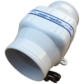 OASIS MARINE 4-Inch in-Line Bilge Air Blower Fan, 12V DC Marine Boat Ventilation Exhaust for Engine Compartment