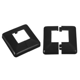 uxcell Post Skirt, 2pcs 50x50mm/2 x2 Plastic Split Style Post Base Cover Trim Skirt for Fence Stair Handrail Railing Porch,113x113mm/4.4" x4.4(L*W)(Overall)