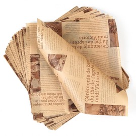 100 Blätter Deli Papierblätter, Wrap Papier 25x25cm, Sandwich Papier, Pommes Papier für Korb, Backpapier, Burger Papier, Verpackungspapier für Burger, Butterbrot, Käse, Pommes Frites, Kuchen