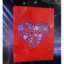 CoTa Global Hearts Light Up LED Wall Art – Fun Changing Color LED Light Up Picture Art for Bedroom, Modern Wall Hang Living Room Art – House Decor Art Design, Wall Art Nightlight – 16x12 Inches