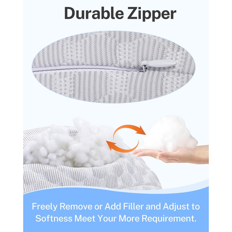 KUAZIDAR Ear Pillow with Hole, Side Sleeper Donut Pillow for