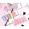 Kingsie 12 Colors Set Gold Aurora Glitter Hologram Gel Nail