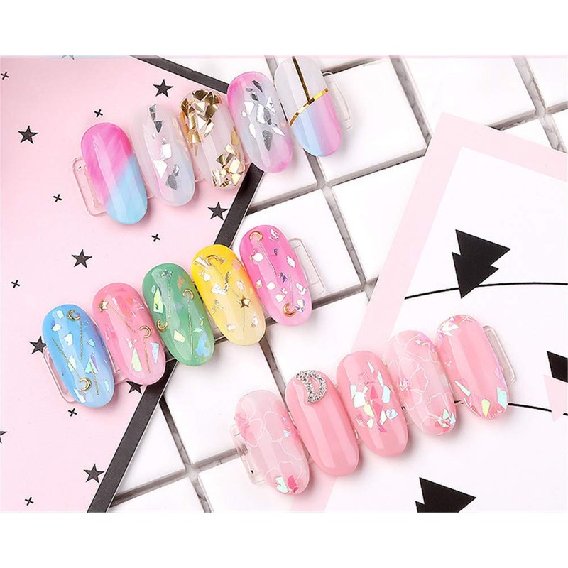 Kingsie 12 Colors Set Gold Aurora Glitter Hologram Gel Nail
