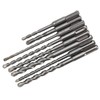 8Pcs Hammer Drill Bit Carbide Tip 2 Flute Drilling Tool