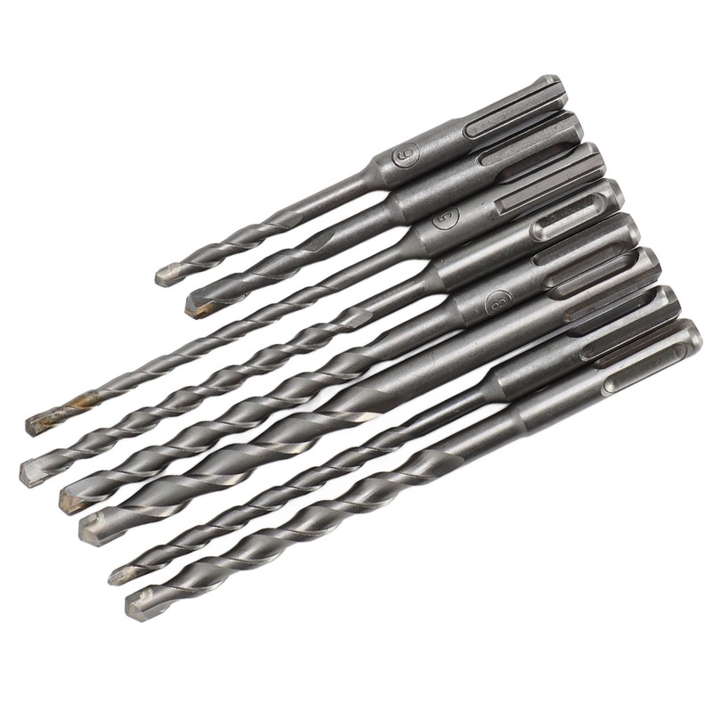 8Pcs Hammer Drill Bit Carbide Tip 2 Flute Drilling Tool