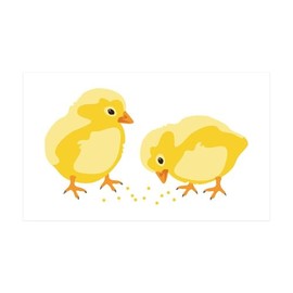 CafePress Baby Chicks Wall Decal 35x21 Wall Decal, Vinyl Peel, Reusable Cling