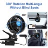 XOOL 12V 6'' Car Fan, Clip Fan 360 Degree Rotatable
