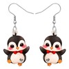 OUSIO Valentine's Day Cute Penguin Earrings Acrylic Love Heart Animals