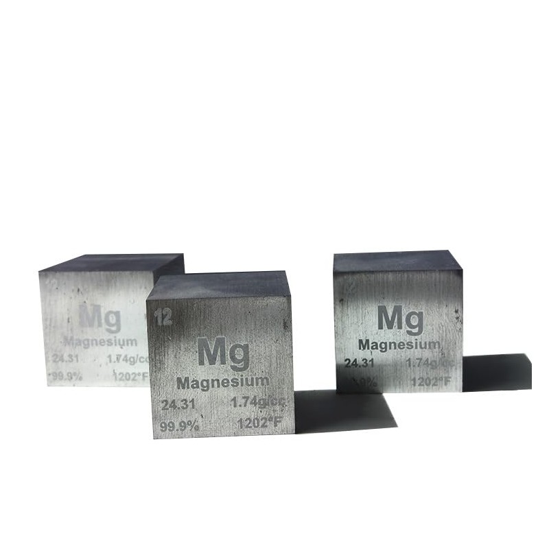 Magnesium Metal Cube for Scientific Research and Education, Magnesium Block