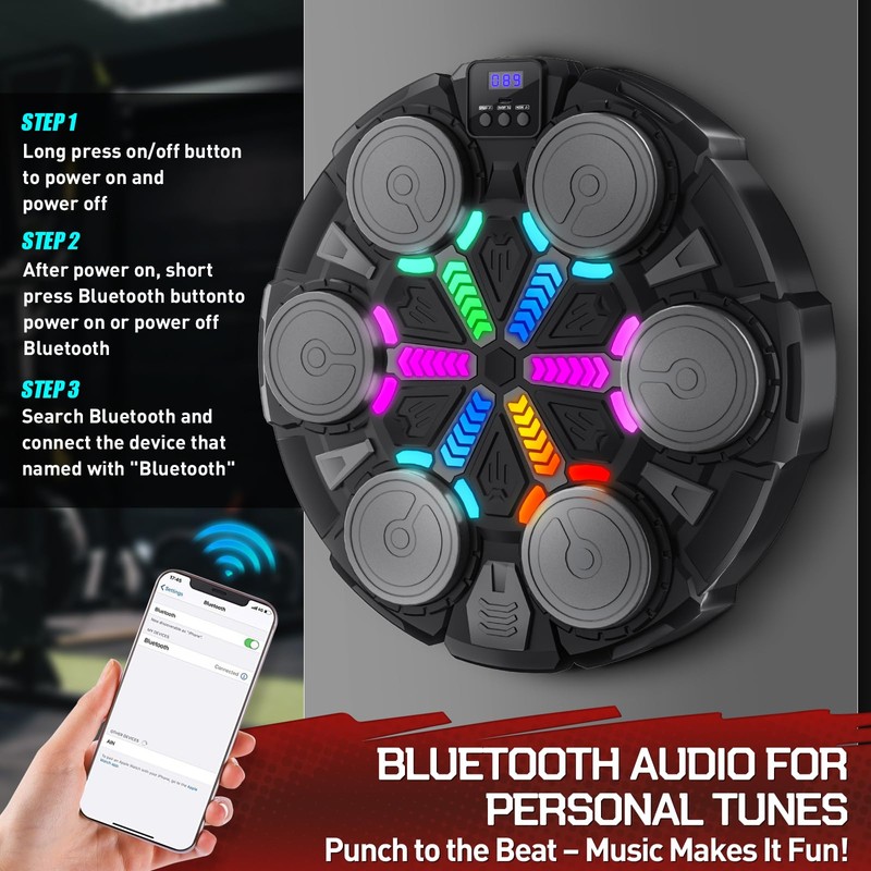Esnowlee 2025 Music Boxing Machine for Adults and Kids, Smart