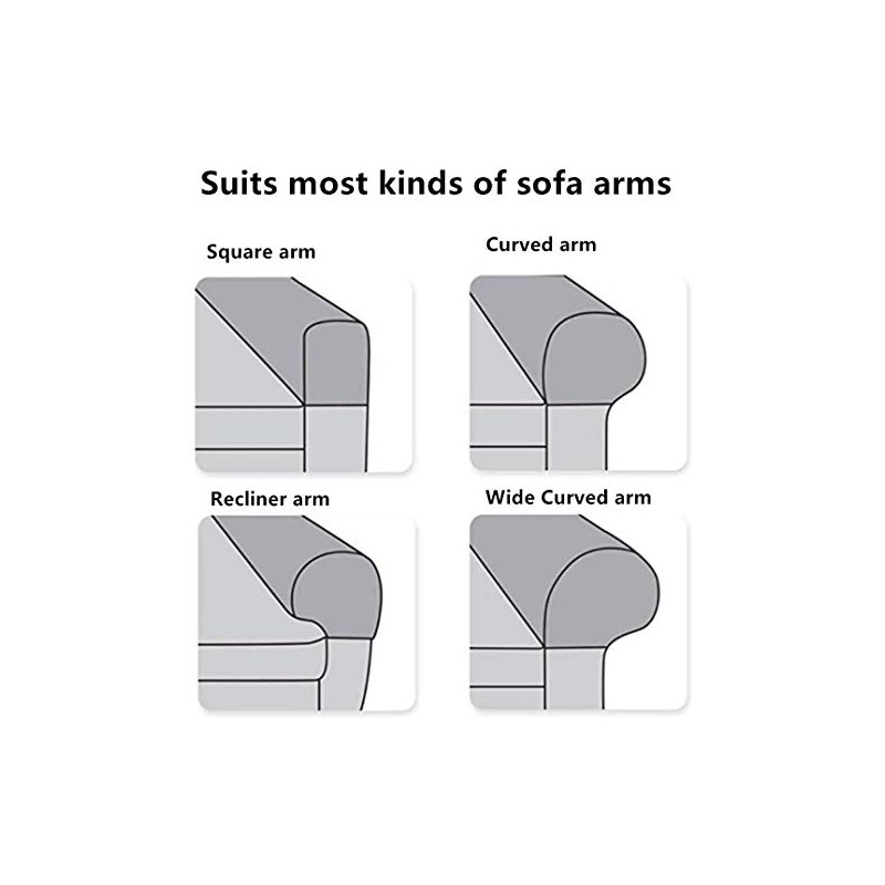 Sofa Armrest Protectors for Armchairs, Sofas, Non-Slip Armchair, 2PCS/Set Fleece