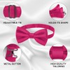URAQT Men's Bow Tie, Classic Plain Bow Ties for Men,