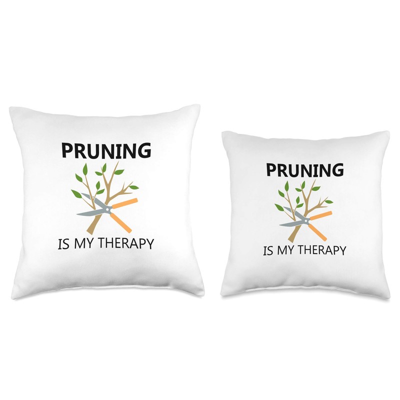 Ironic Arborist Pruning Is My Therapy Tree Surgeon Throw Pillow