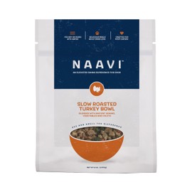 NAAVI Natural Dog Food - Slow-Roasted Turkey Bowl with Ancient Grains, Vegetables & Fruits - Ideal Wet/Dry Meal or Premium Dog Food Toppers for Picky Eaters (6 oz)
