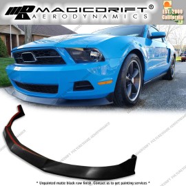 MagicDrift For 10 11 12 Ford Mustang V6 STL Style Front Bumper Lip Spoiler Chin Splitter PU
