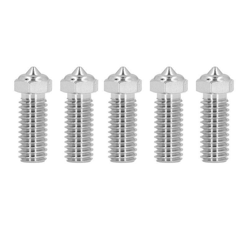 5Pcs 3D Printer Nozzles Set Stainless Steel 1.75mm 0.4mm Brass