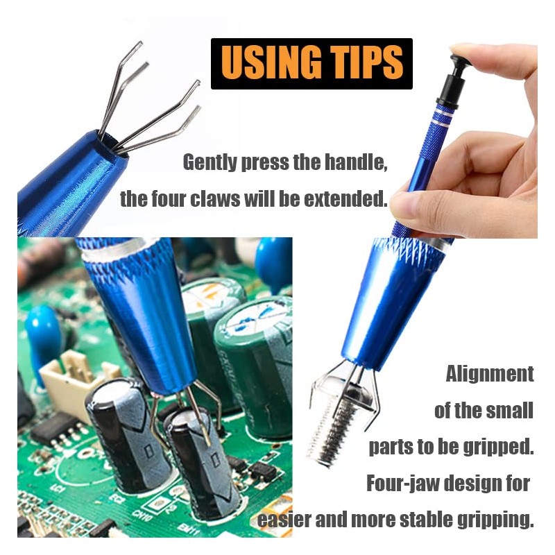 6 pcs 4-Claw Pick Up Tool and Extractor Tool, CNYMANY