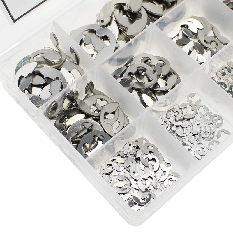 400 Pieces E-Clip Lock Ring for Outdoor E-Clip, Inner Retaining