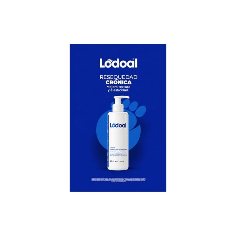 Crema para Pies Hidratante Humectante, y Piernas, Lodoal, con Ácido