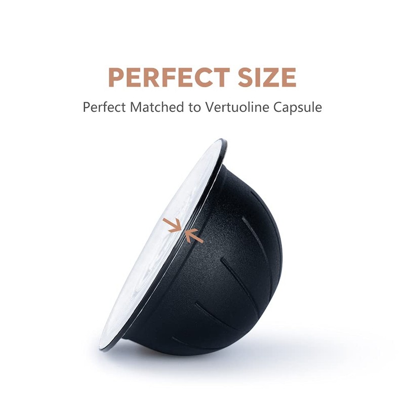 Reusable V-ertuo Capsules Refillable Coffee Pods with Espresso Aluminum Foils