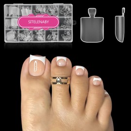 Square Toe nail Tips,SITELENABY Soft Gel False Toenails Extension Kit, Square False Soft Gel Full Cover Toe Nail Tips 15 Sizes,180pcs Pre-shape Acrylic Big Toenails Tips For Nail Extension Home DIY