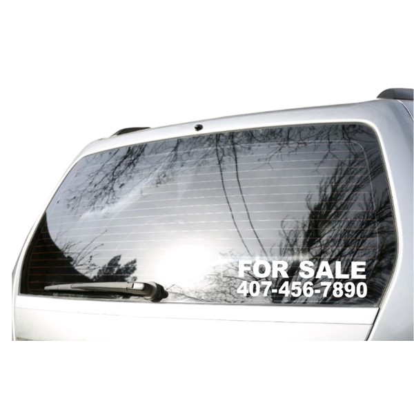 For Sale Decal with Custom Phone Number Decal Sticker Car