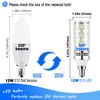 Heifymi E12 100W Led Candelabra Bulbs Replacement, 6000k Daylight Bright