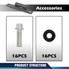 PIT66 Body Side Door Hinge(8 Pack) with Screws(16 Pcs) Compatible