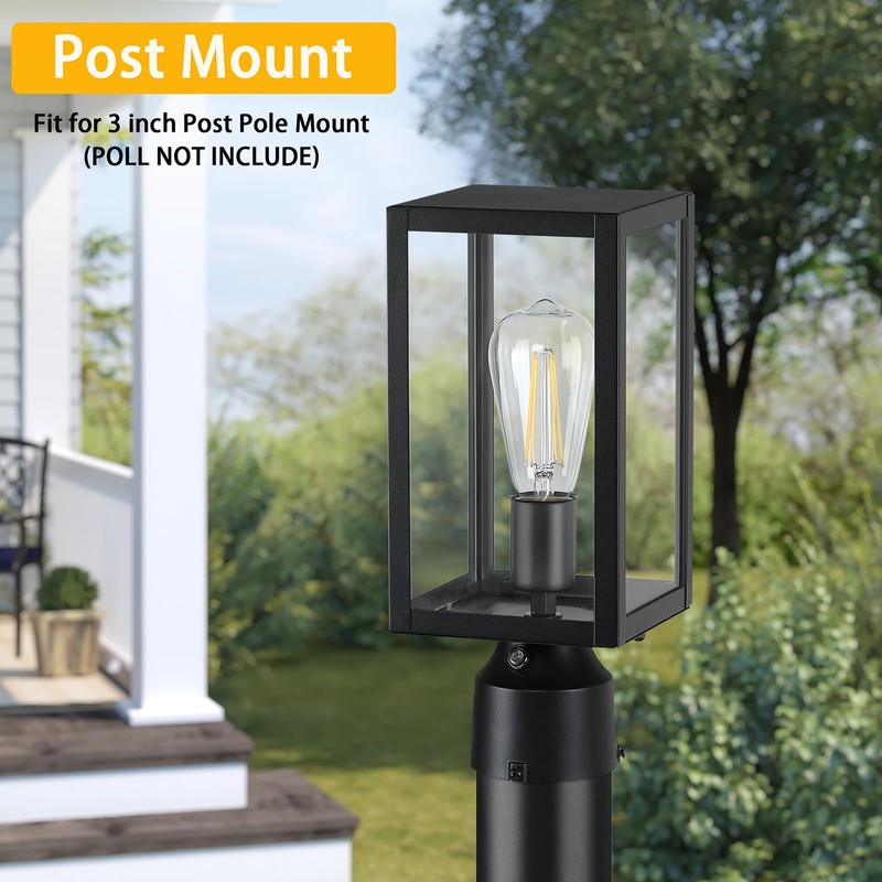 MYHXQ Dusk to Dawn Outdoor Post Lights with Pier Mount