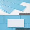 Diflart Blue Glass Subway Tile, 3x6 Inch, 4 Sq.Ft, Glass