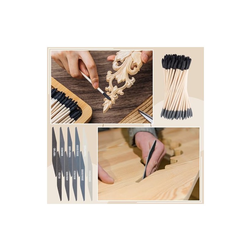 70 Pcs Sanding Sticks Set for Plastic Models Includes 30
