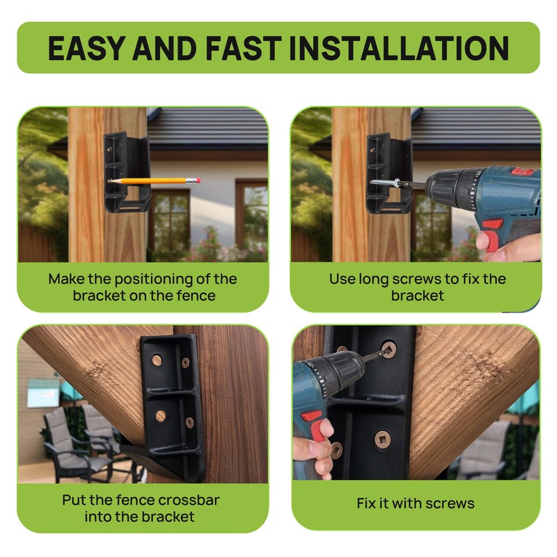 Fence & Deck Rite Stair Railing Hangers for 2x4 (1.5”x3.5”)