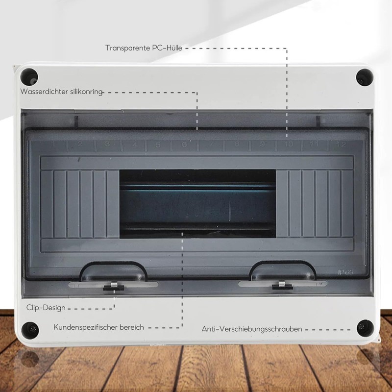Surface-Mounted Fuse Box, Distribution Box Surface-Mounted, IP65 Fuse Box, Dustproof,