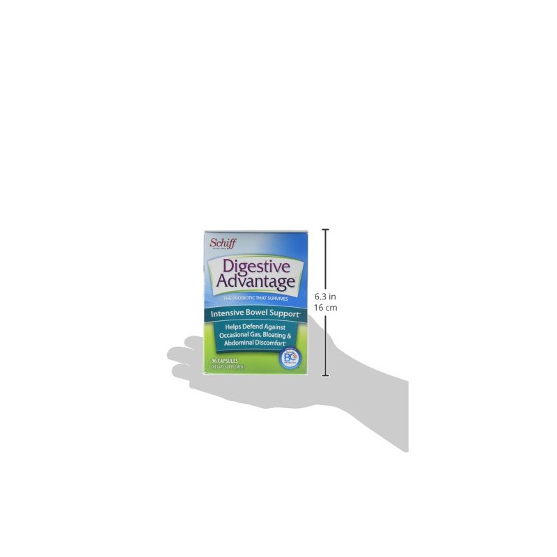 TABL Digestive Advantage Intensive Bowel Support Probiotics Supplement, 96 Count