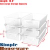 Simple Houseware Stackable Plastic Woven Basket Organizer, 6 Pack, Clear