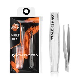 STALEKS PRO Expert 10/1 Precision Stainless Steel Tweezers for Thick or Fine Eyebrows