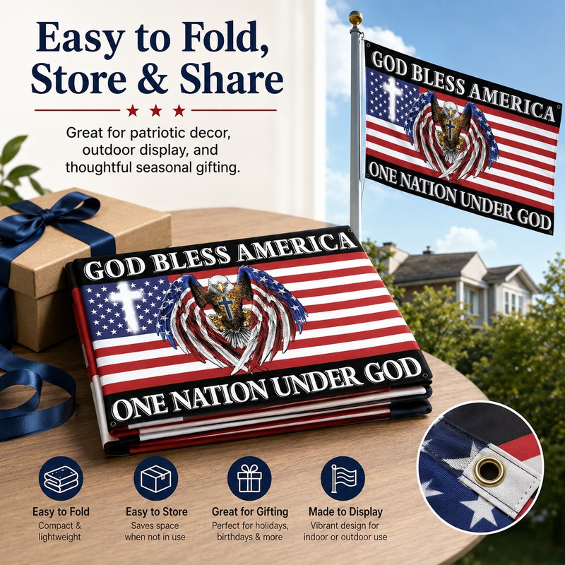 3x5 Ft Eagle Flag for Outdoor Display – Durable Polyester