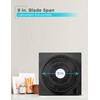 BLACK+DECKER 9-Inch Frameless Box Fan, Freestanding Desk Fan with 3-Speed